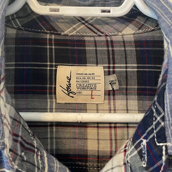 Howe Men’s Long Sleeve Button up Striped Shirt - Picture 2 of 7